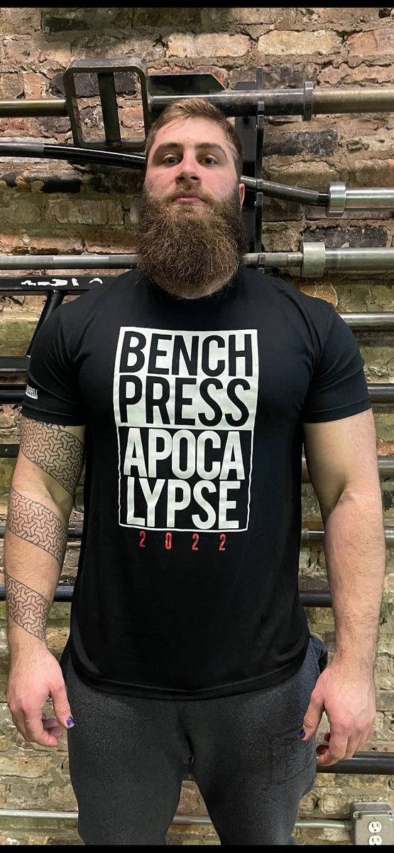 Barbell Press T-Shirt Apocalypse Bench – Rockwell
