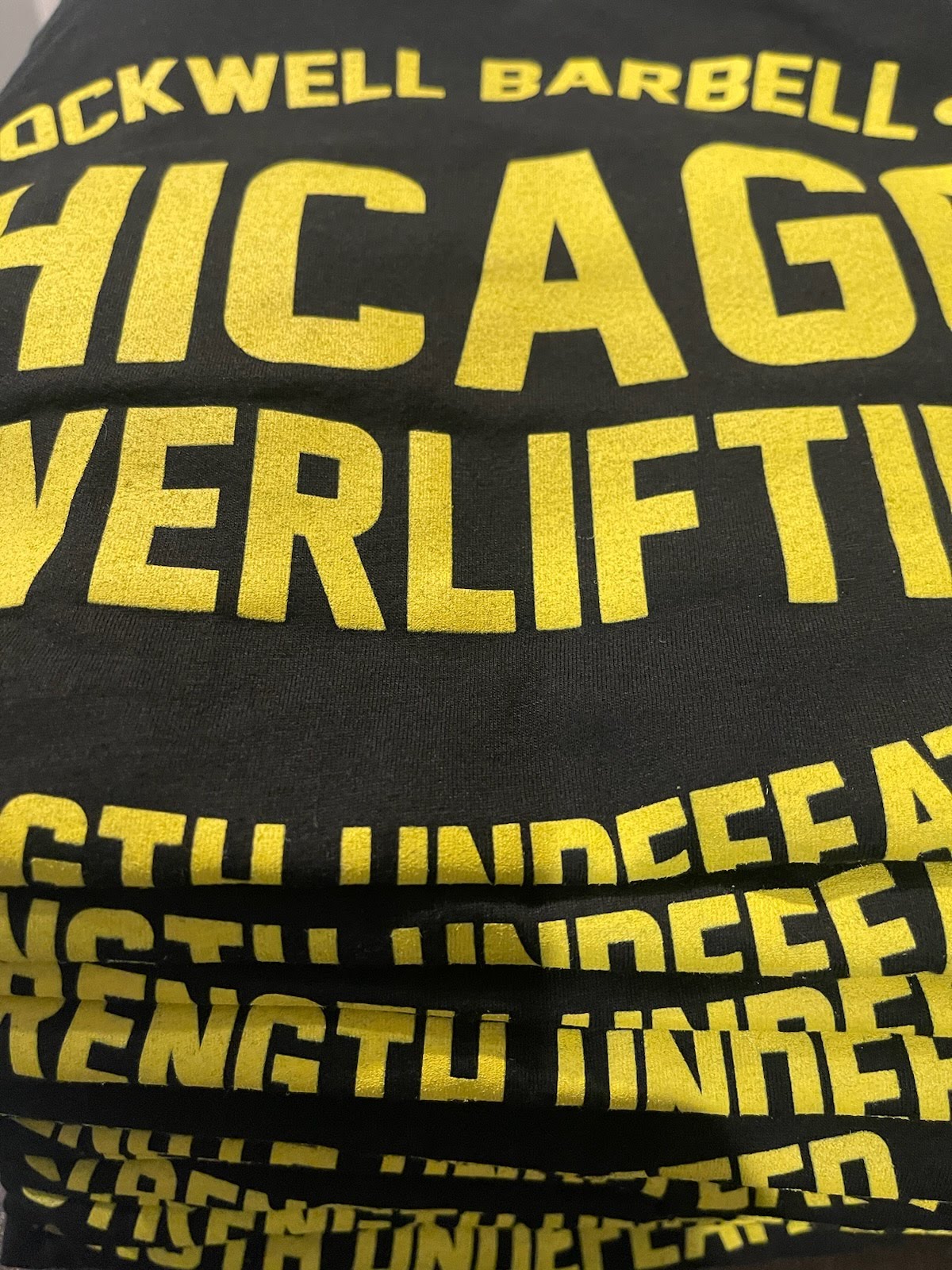 Chicago Powerlifting Athletic Shirt (Yellow on Black)