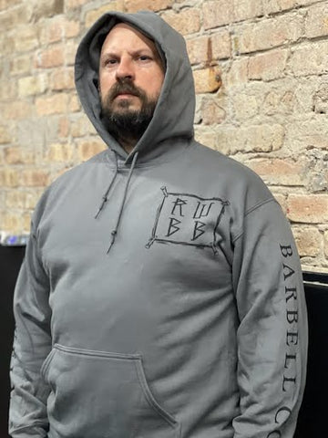 Church Of Iron Hoodie (Black on Grey)