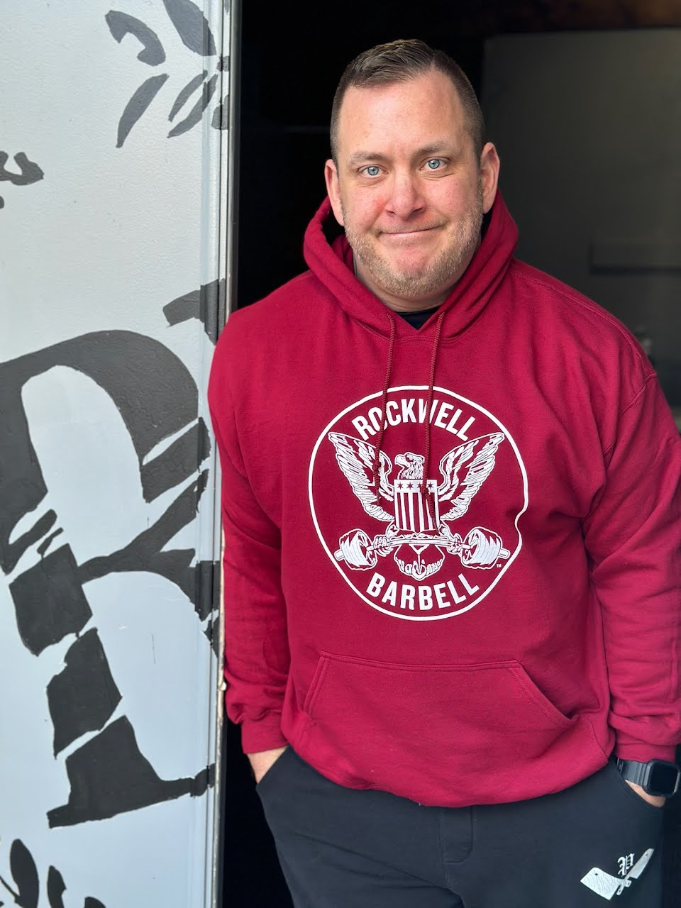 Chicago Strength Hoody (White on Maroon)