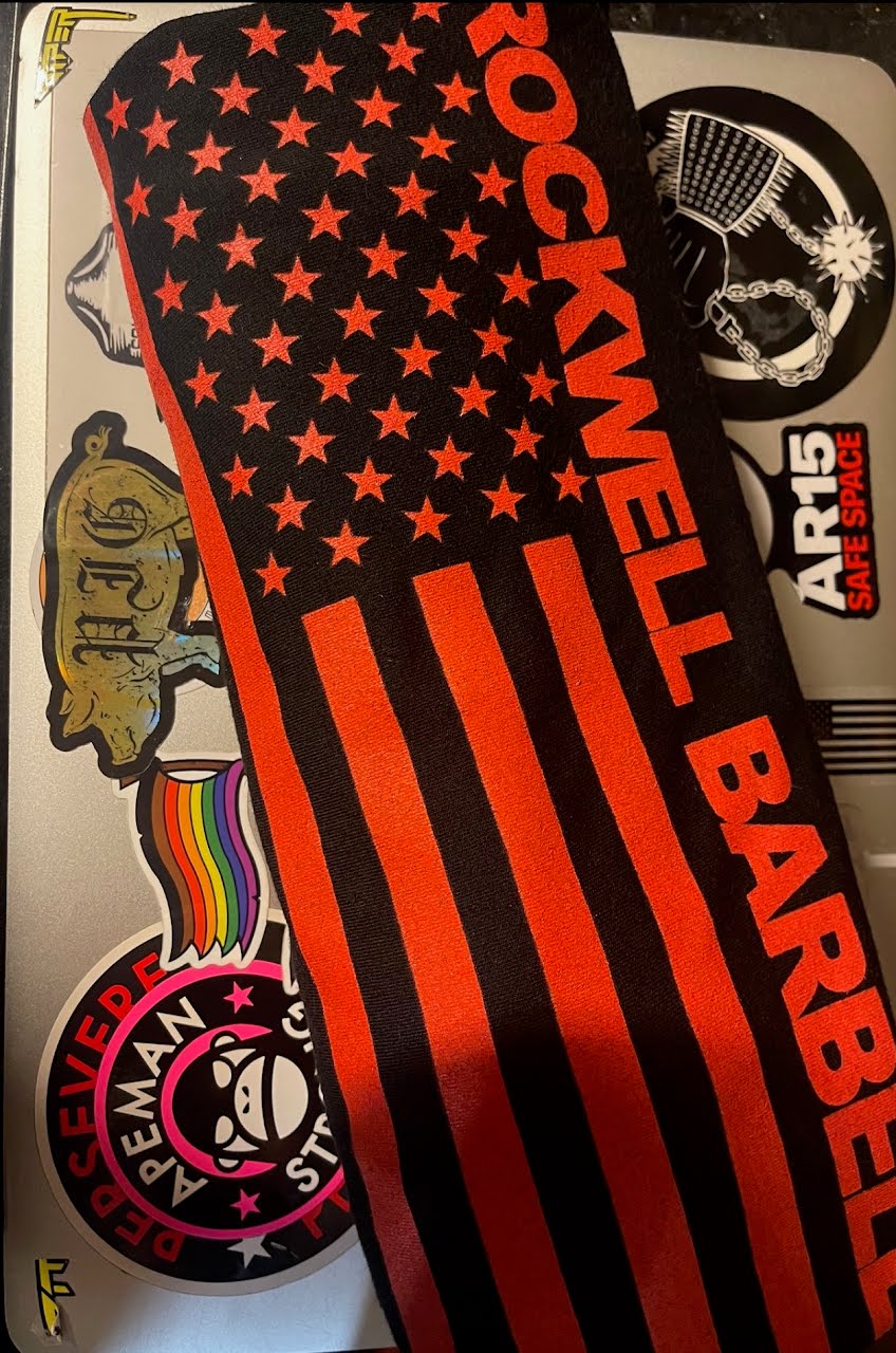 Rockwell Barbell USA Flag Shirt (Red on Black)