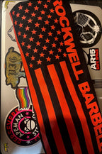 Rockwell Barbell USA Flag Shirt (Red on Black)