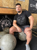 Chicago Strongman Athletic Shirt (Matte Black on Black)