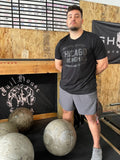 Chicago Strongman Athletic Shirt (Matte Black on Black)