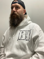 Church Of Iron Hoodie (Black on White)