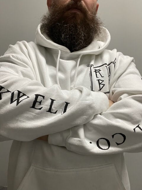 Church Of Iron Hoodie (Black on White)