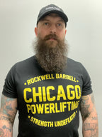 Chicago Powerlifting Athletic Shirt (Yellow on Black)