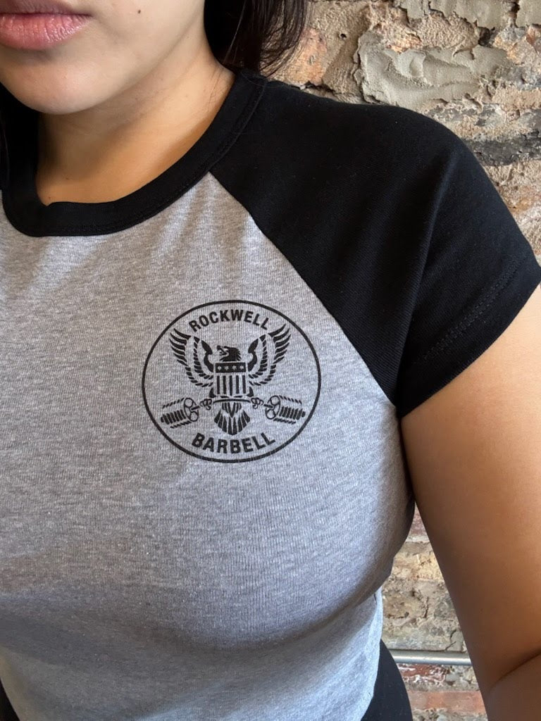 Women's Crop Top (Heather Grey and Black)