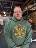 Chicago Strength Hoody (Yellow on Military Green)
