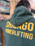 Chicago Strength Hoody (Yellow on Military Green)
