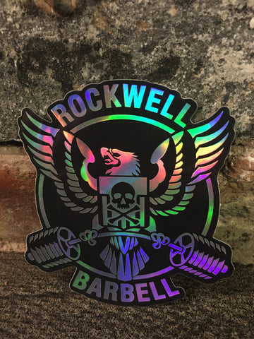 Rockwell reflective sticker. Weather resistant. 