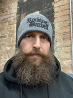 RWBB Stocking Cap (Black on Heather Grey)