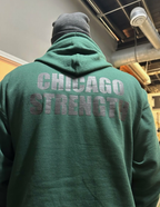 Chicago Strength Hoody (black on deep forest green)